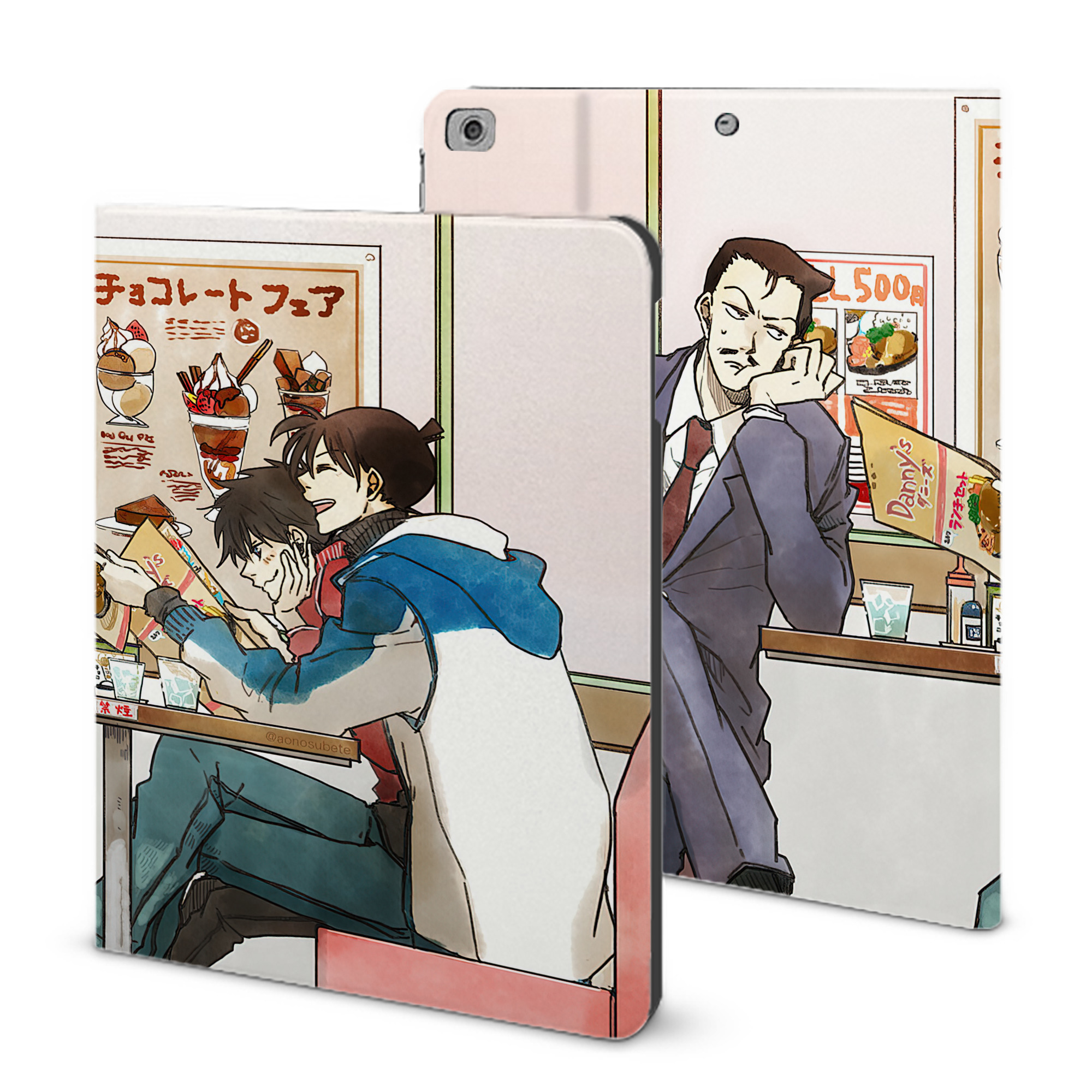 （画像用） 名探偵コナン Detective Conan IPad ケース ブック型 PUレザー TPU 耐衝撃 軽量 薄型 ペン収納なし 全面保護 IPad 各モデル対応